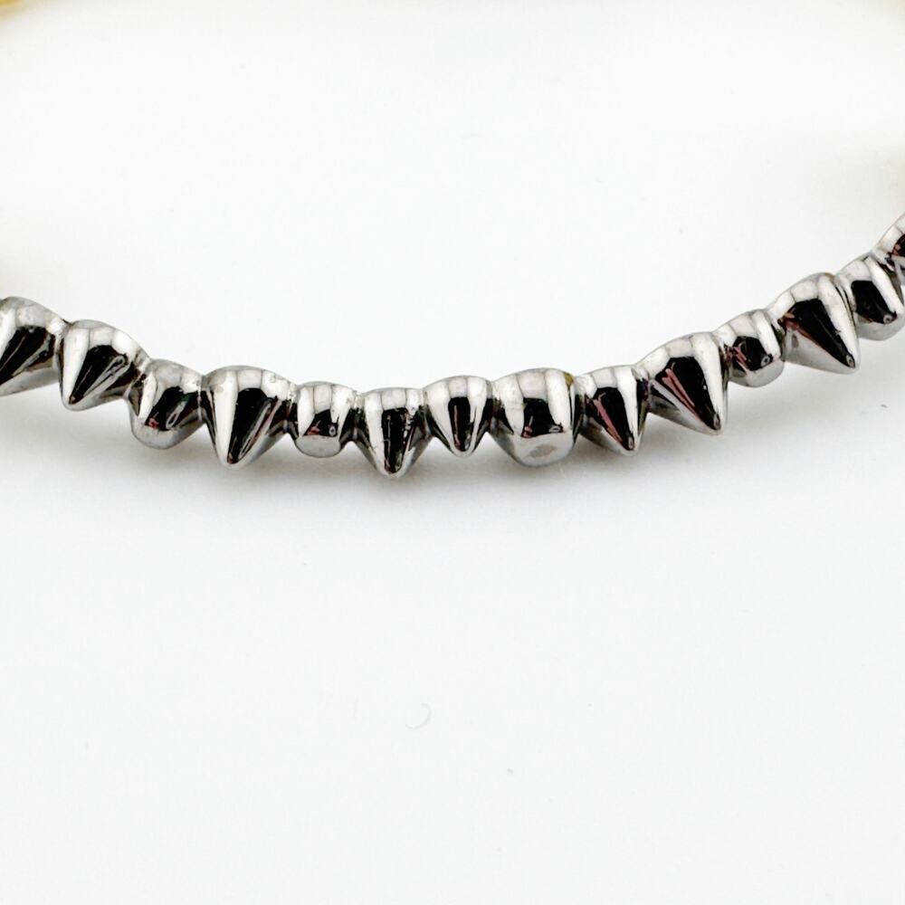Eddie Borgo Spiked Cone Bracelet Women's Adjustable Yellow Cord - Picture 3 of 10